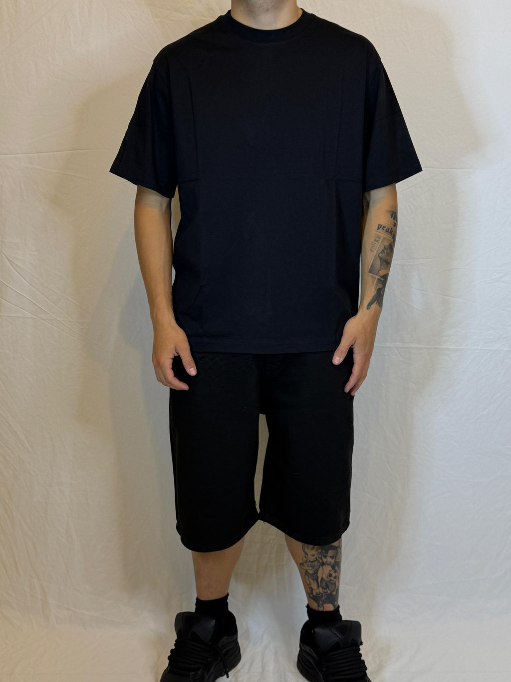 PANTALONCINO JEANS NERO